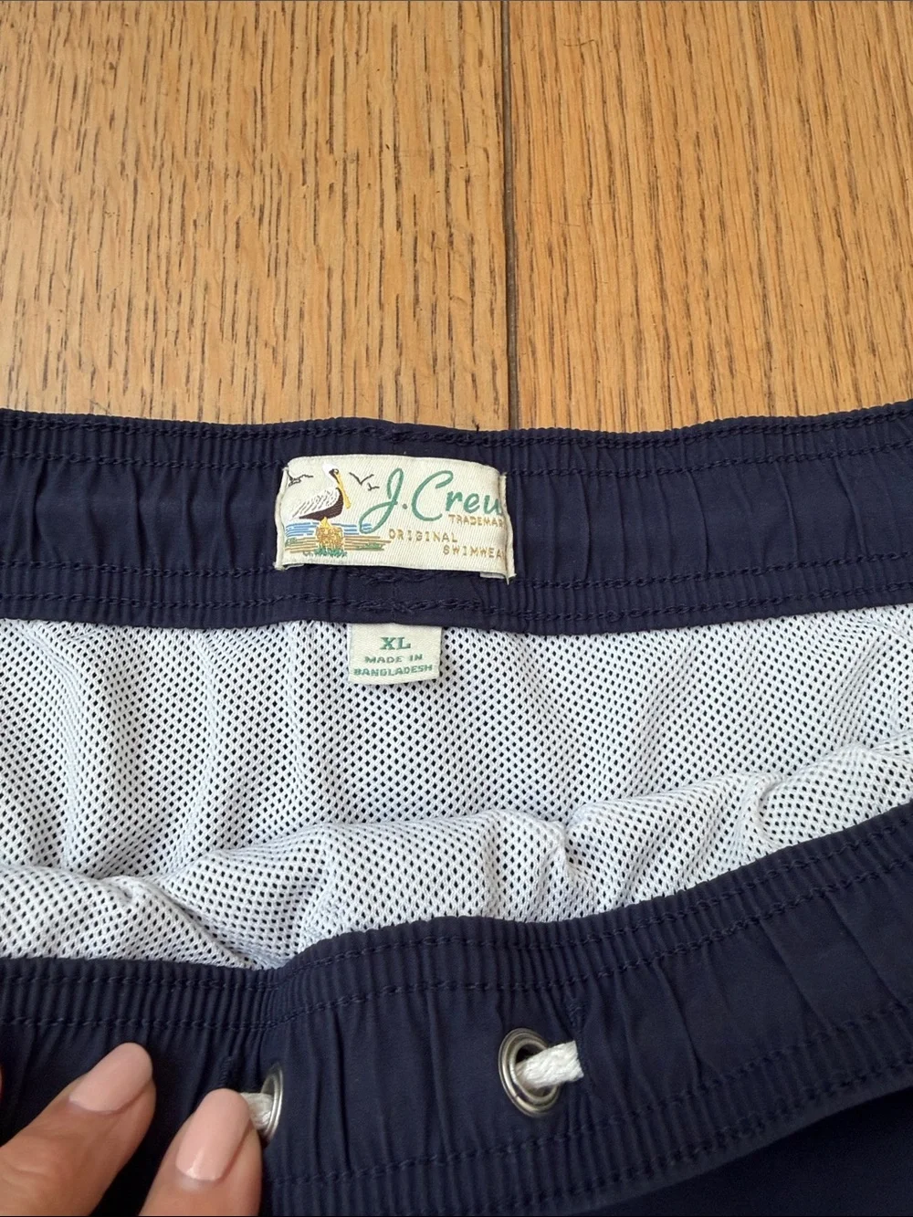 J. Crew Stretch Navy Swim Trunk ECONYL Size XL